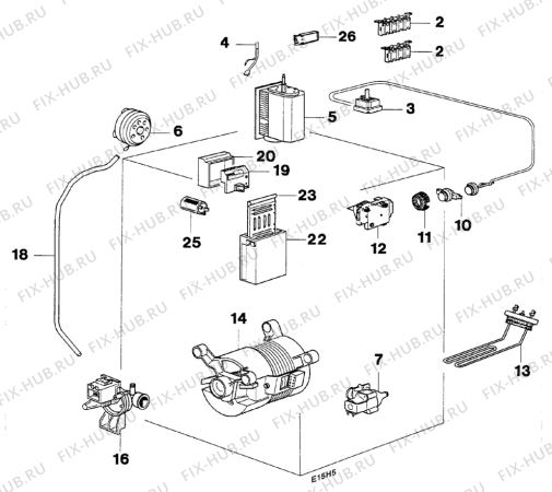 Схема №1 LAV4750 с изображением Модуль (плата) Aeg 1291964003